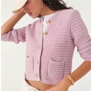 ba&sh GASPARD Cardigan Lilac XS